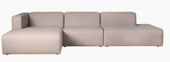 3 deler m/åpen ende høyre beige - 338x153x73 cm