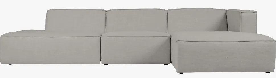 3 deler m/åpen ende venstre grå - 153x338x73 cm
