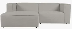 2 deler m/sjeselong venstre grå - 224x154x73 cm