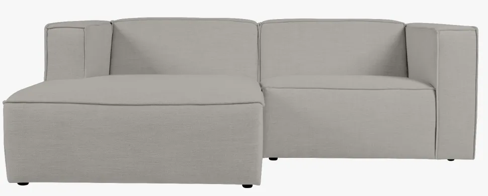 2 deler m/sjeselong venstre grå - 224x154x73 cm