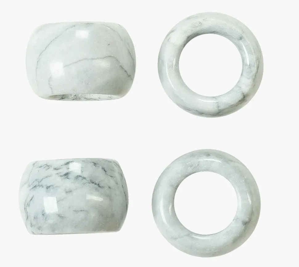 4 pk serviettringer grå - 5 cm