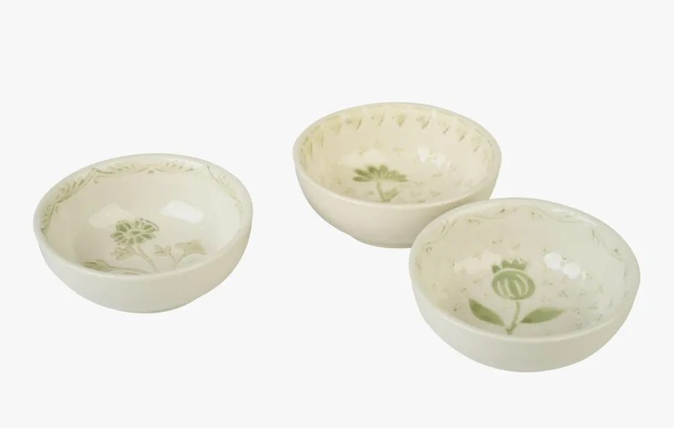 3 pk skåler lys grønn - ø8,2 h 3cm