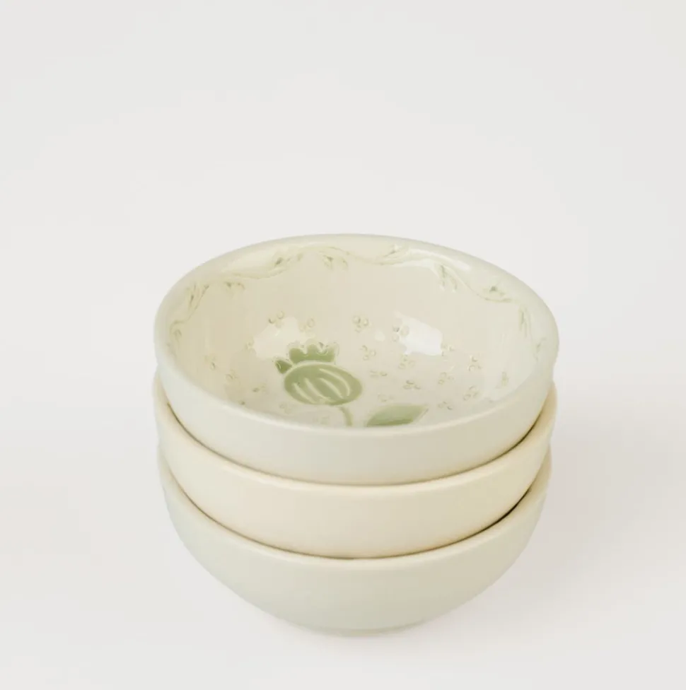 3 pk skåler lys grønn - ø8,2 h 3cm