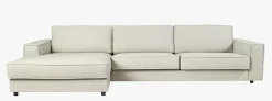 3 seter med sjeselong venstre natur - 315x156x79 cm