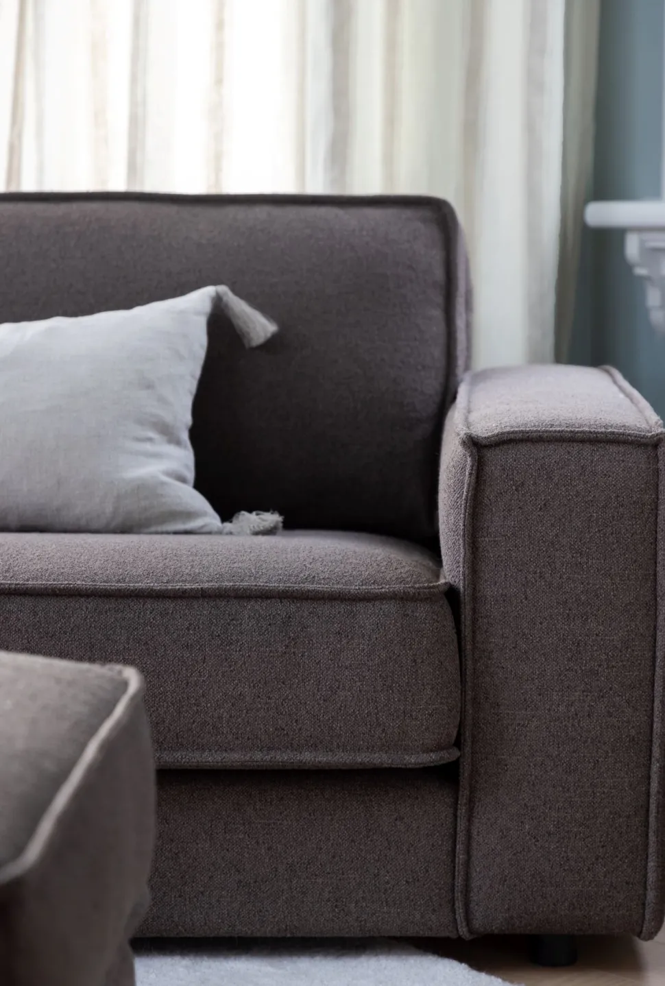 3 seter sofa brun - 222x95x79 cm