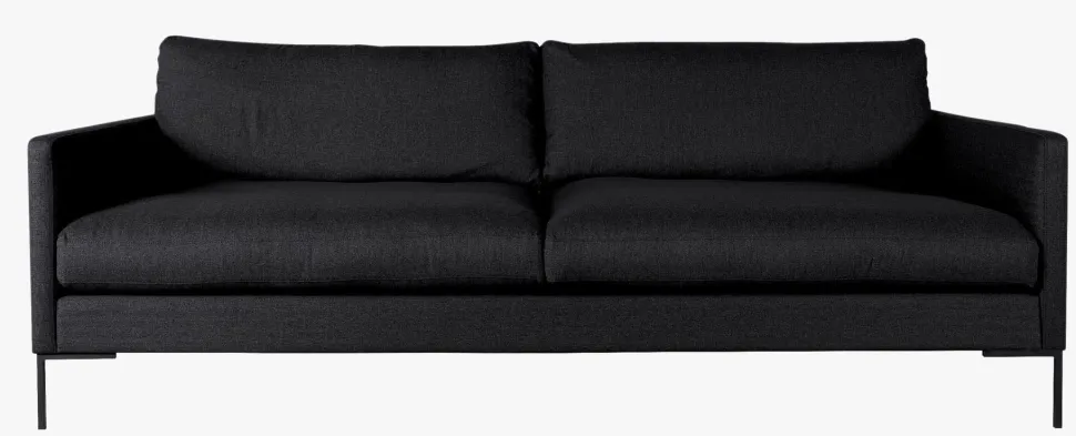 3 seter sofa svart - 227x100x83 cm