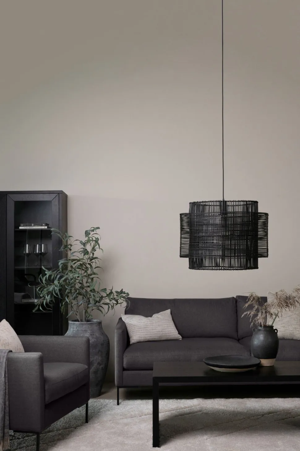 3 seter sofa svart - 227x100x83 cm