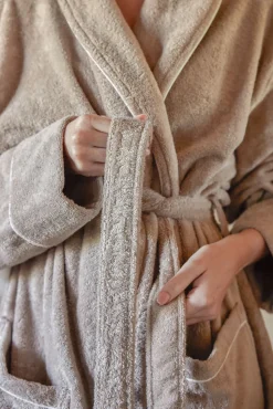 Badekåpe beige - S/M