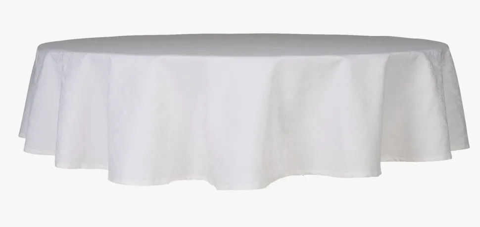 Belagt duk hvit - ø180 cm