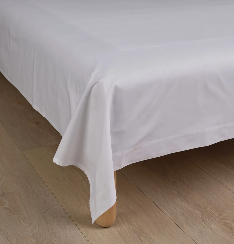 Bomull laken hvit - 150x260 cm