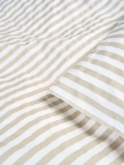 Bomull sengesett beige - 140x200 cm