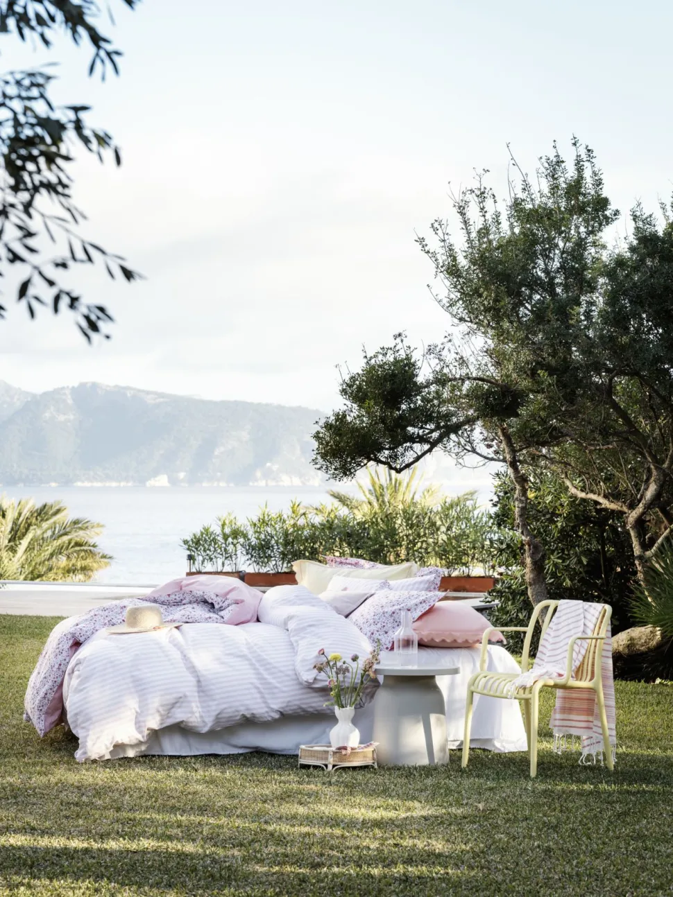 Bomull sengesett beige - 140x200 cm