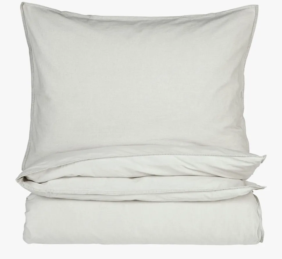 Bomull sengesett beige - 140x200 cm