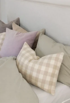 Bomull sengesett beige - 140x200 cm