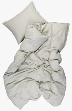 Bomull sengesett beige - 140x200 cm
