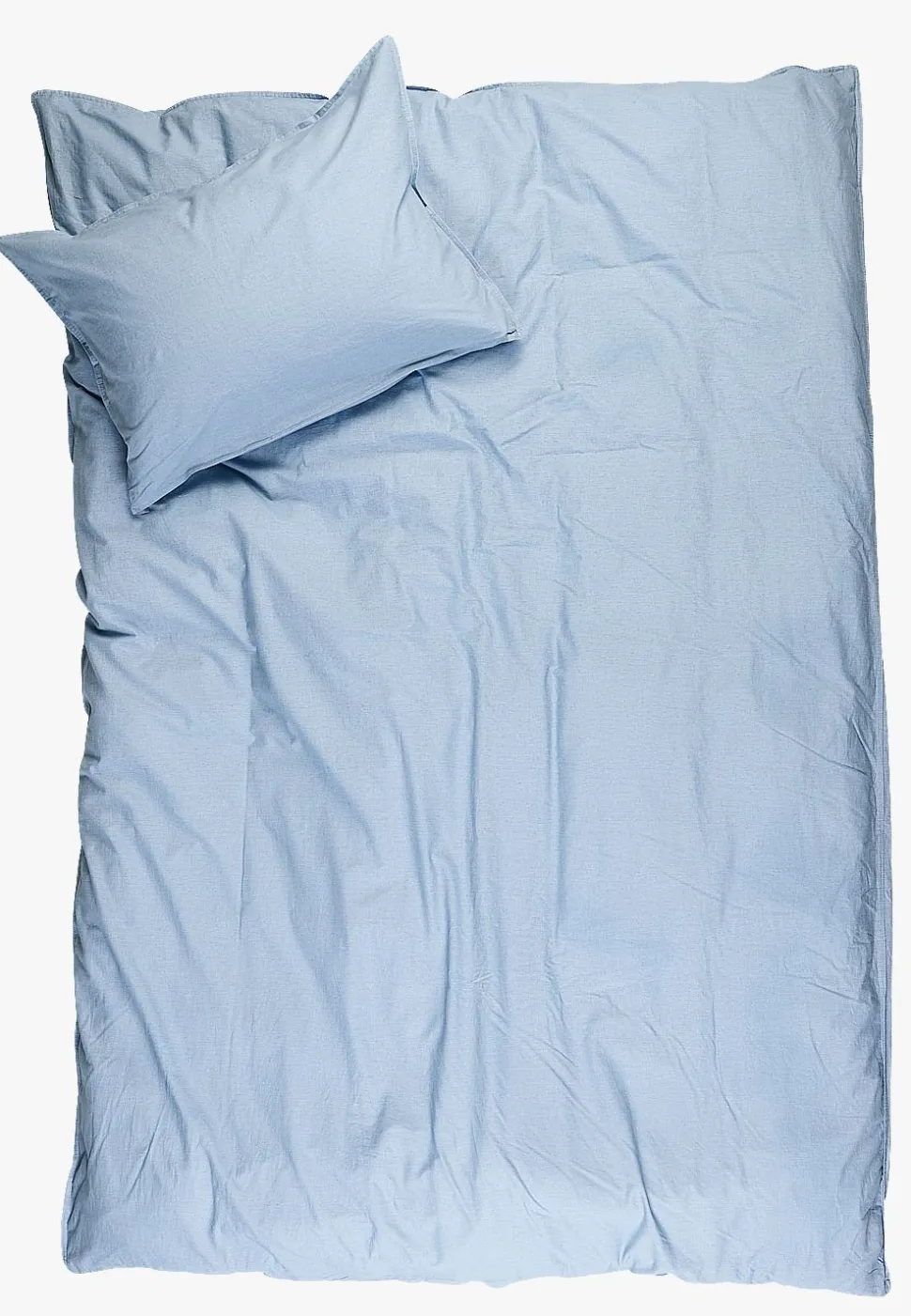 Bomull sengesett blå - 140x200 cm