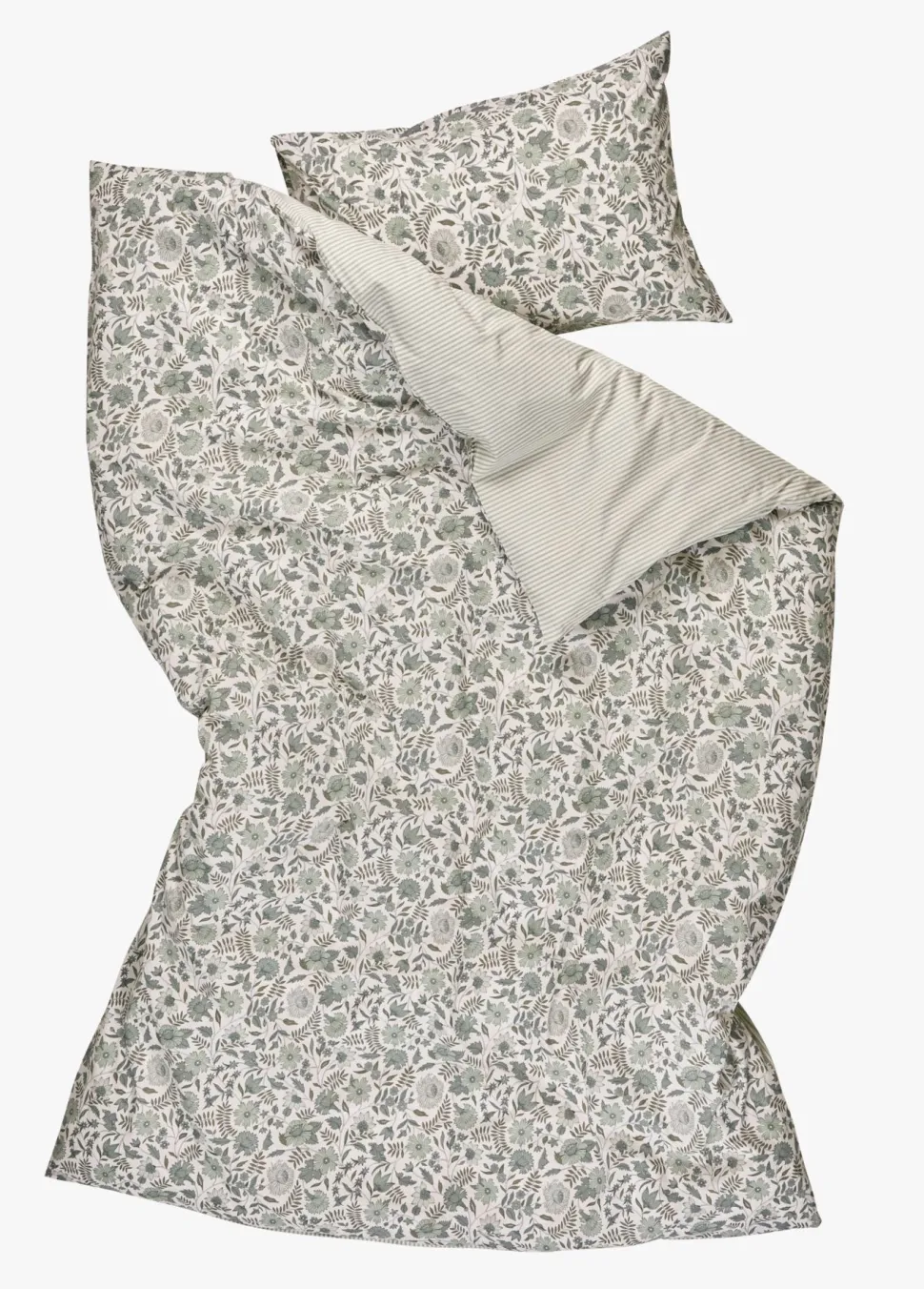 Bomull sengesett grønn - 140x220 cm