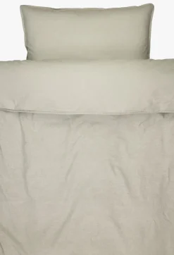 Bomull sengesett lindegrønn - 140x200 cm