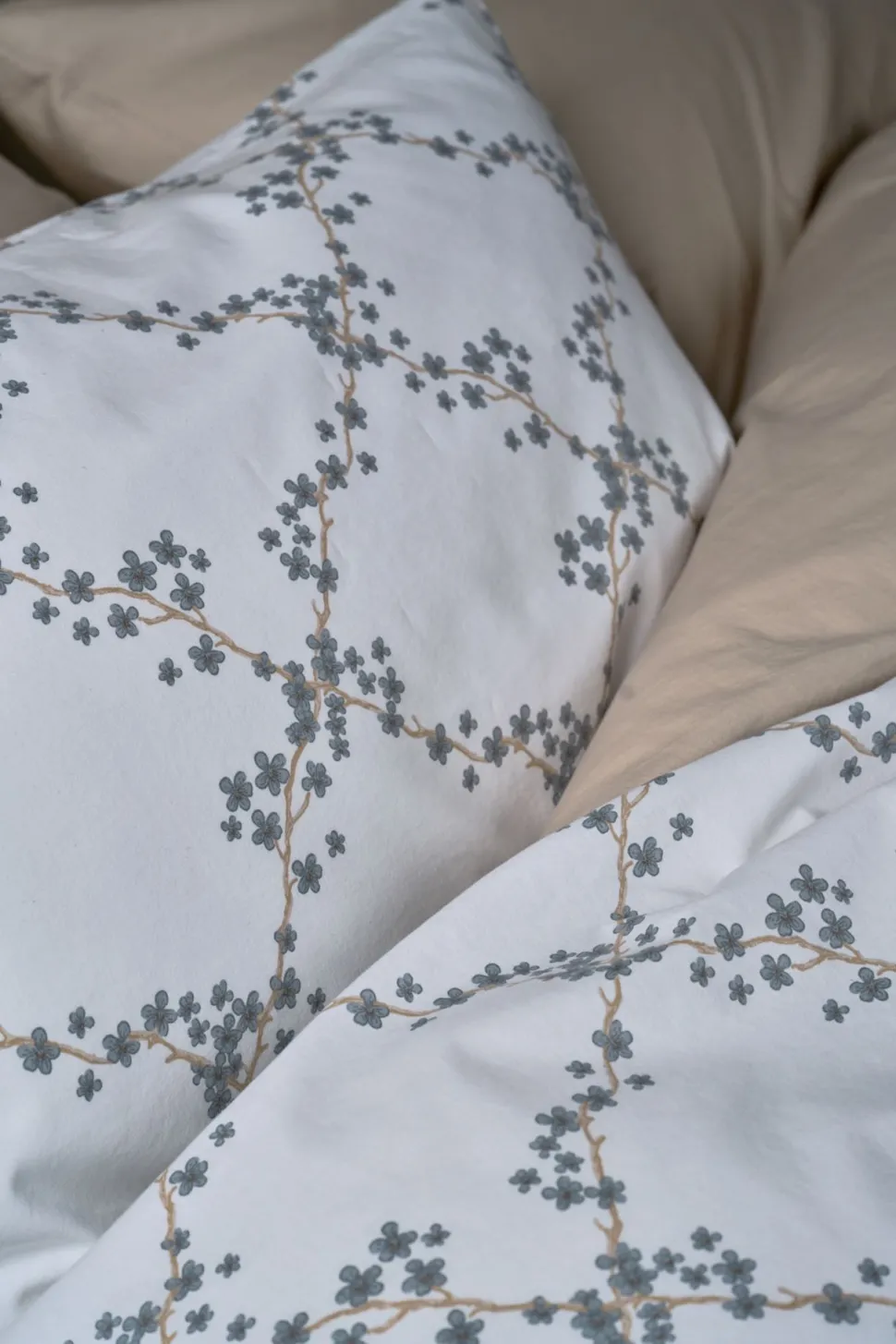 Bomull sengesett multi - 140x200+50x70 cm