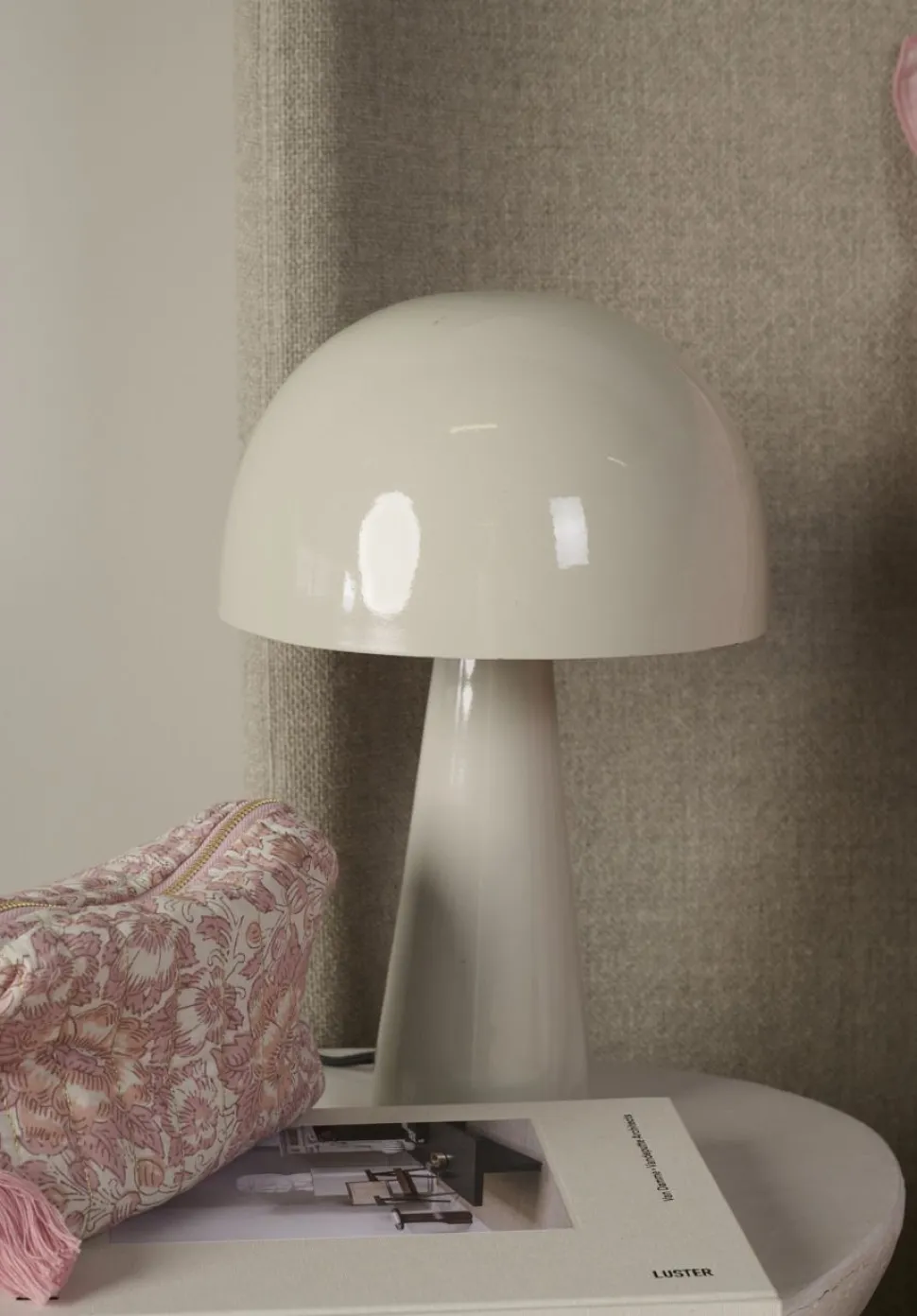 Bordlampe beige - 24x24x37 cm