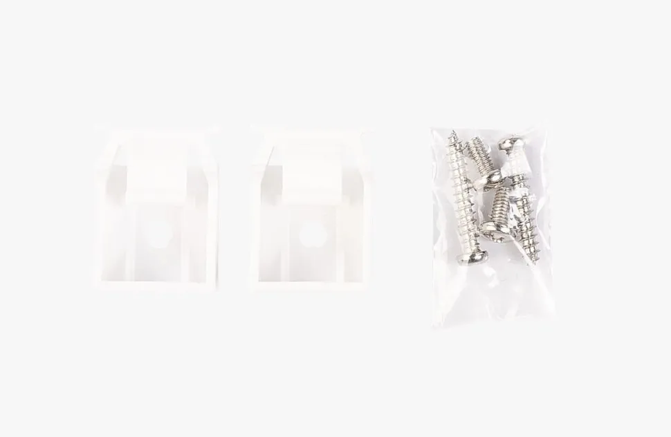 Brakett 2 stk hvit - 3 cm