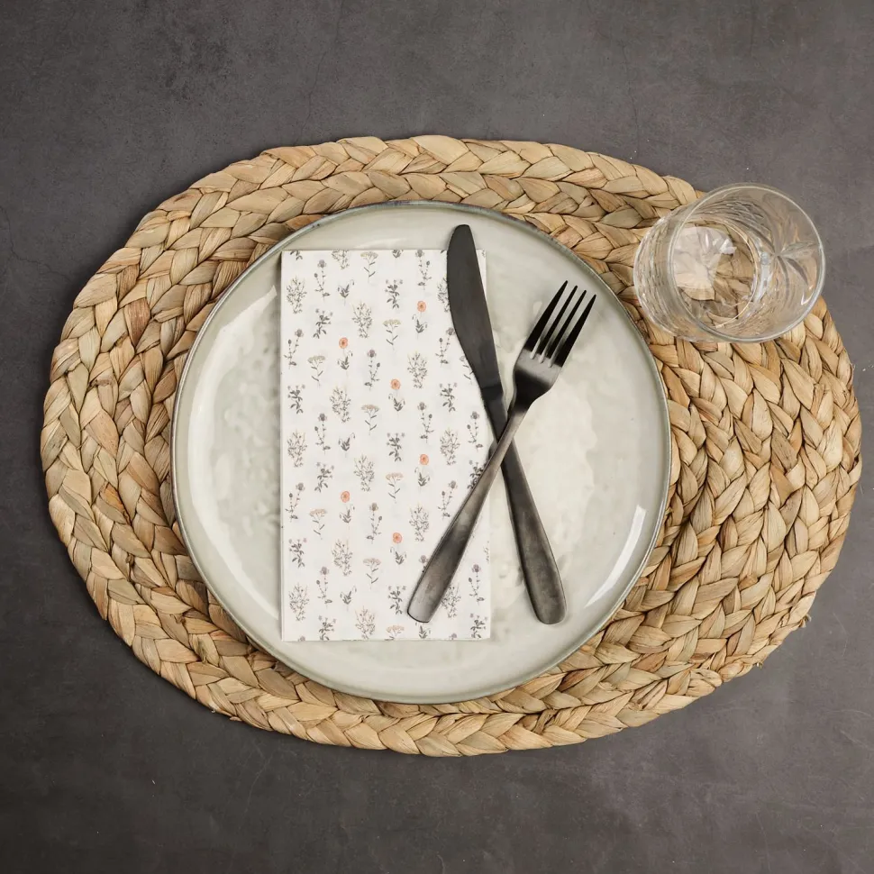 Buffet papirservietter rosa - 33x42 cm