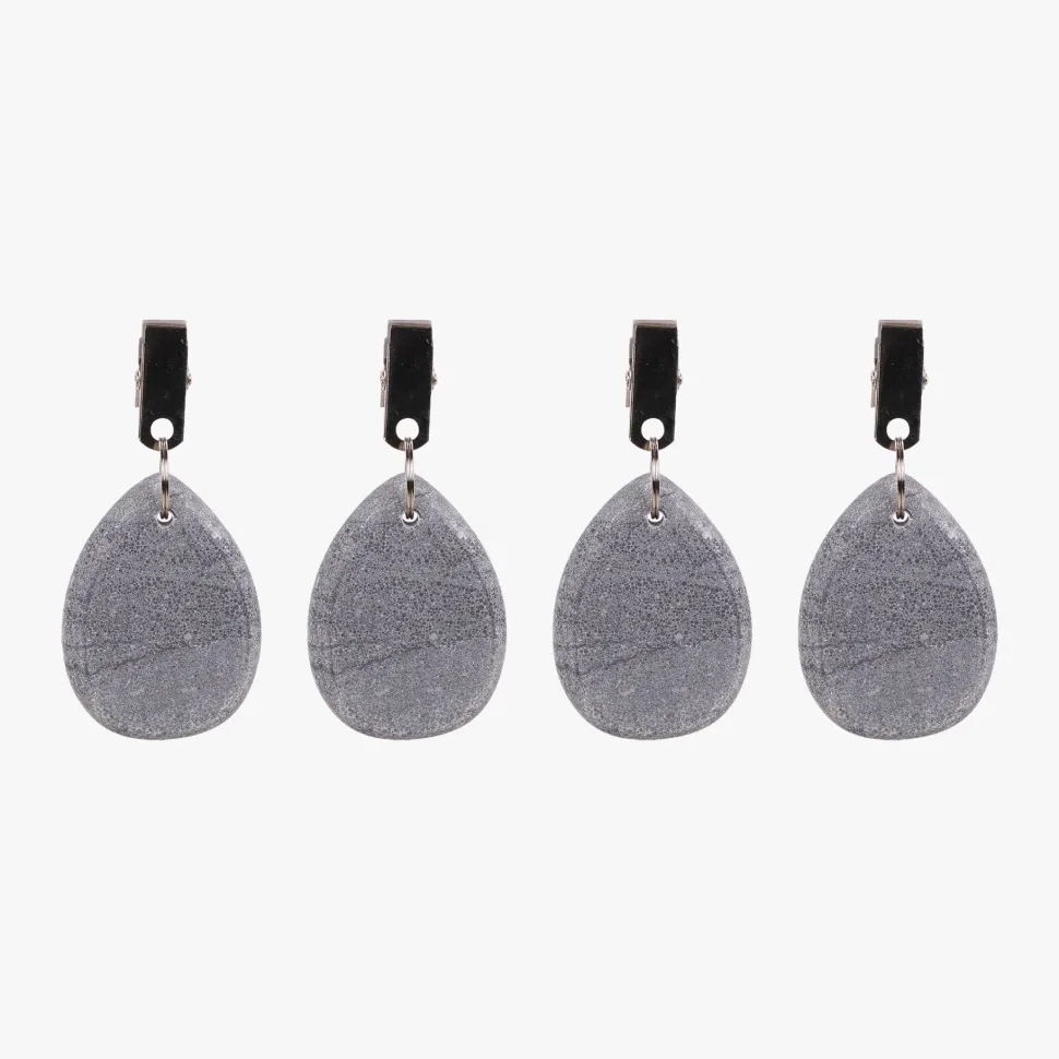 Duklodd 4 pk mørk grå - 5 cm