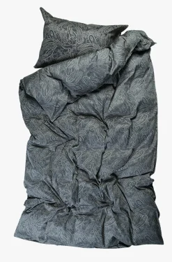Egyptisk bomull sateng sengesett grå - 140x200 cm