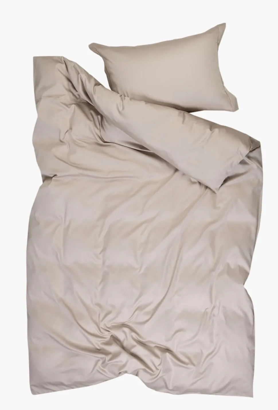 Egyptisk bomull sateng sengesett sand - 200x220 cm