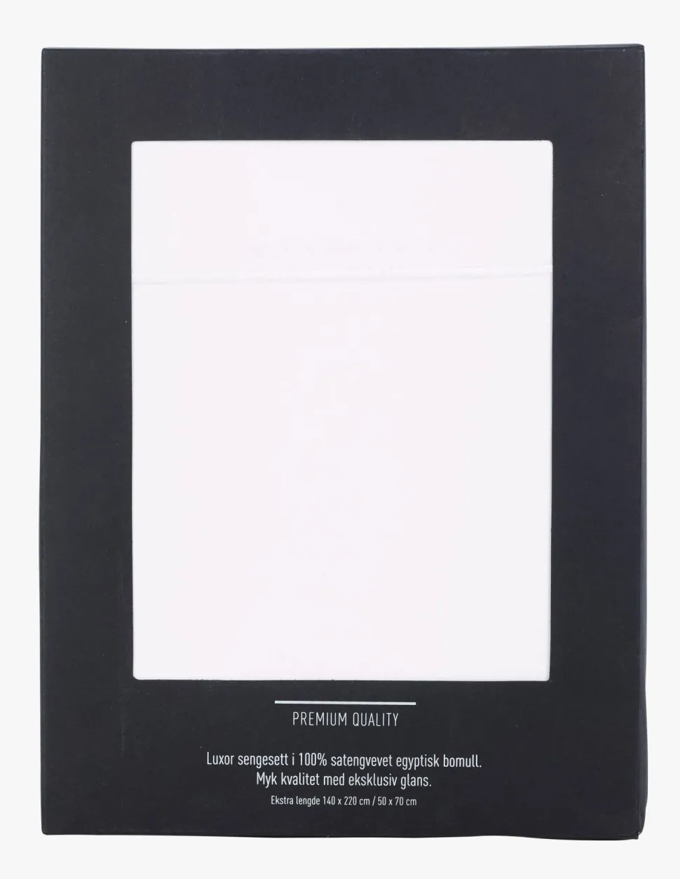 Egyptisk bomull sateng sengesett hvit - 140x200 cm