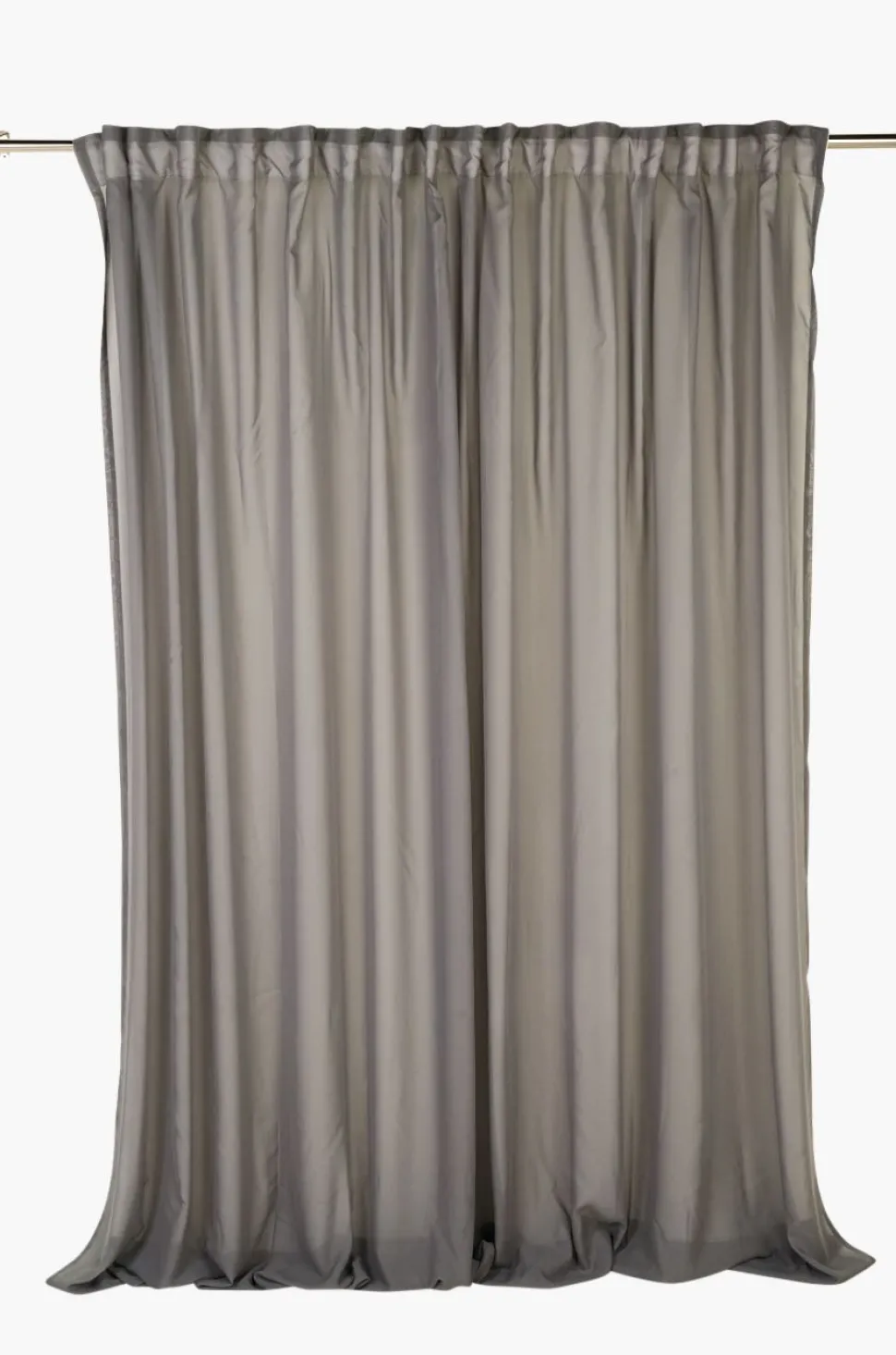 Ekstra bred gardin mørk grå - 270x240 cm