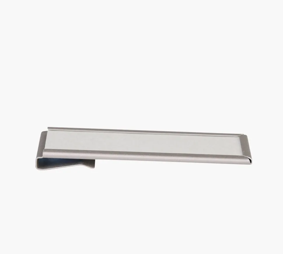 Etikettholder horisontal stål - 14 cm