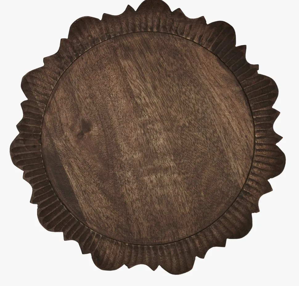 Fat mørk brun - ø17 cm