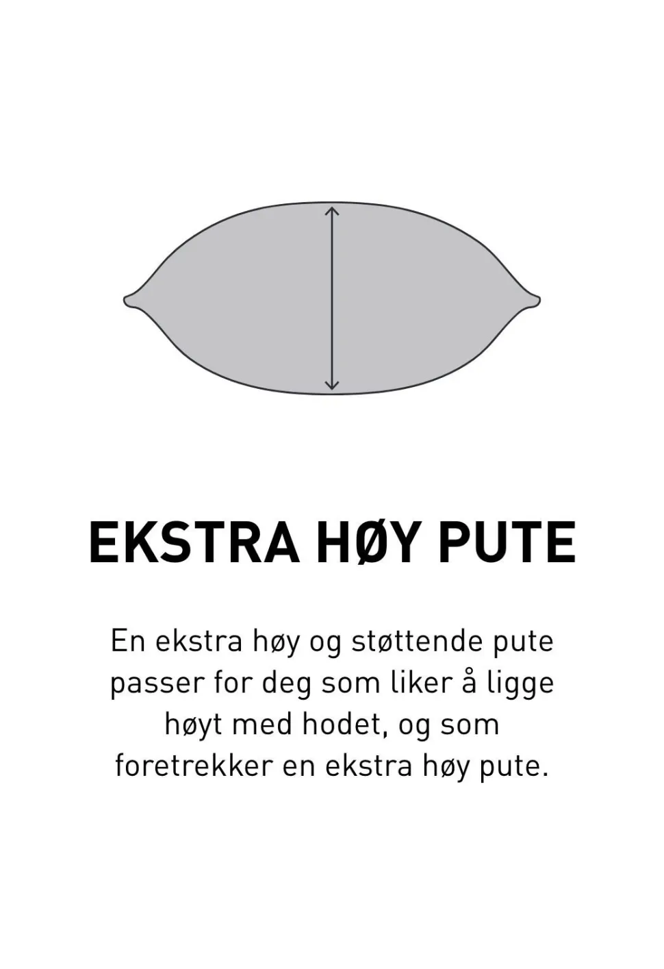 Fiberpute hvit - 50x70 cm ekstra høy