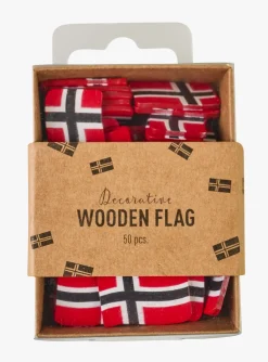Flaggpynt multi rød - 50stk