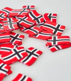 Flaggpynt multi rød - 50stk