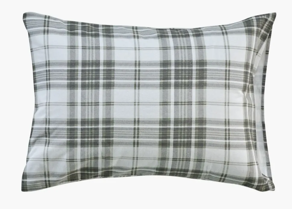 Flanell putevar olivengrønn - 50x70 cm