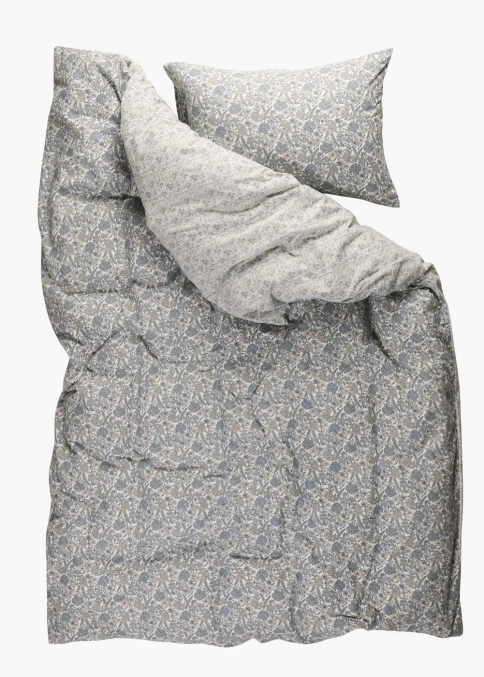 Flanell sengesett multi blå - 140x200 cm
