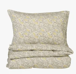 Flanell sengesett multi gul - 140x200 cm