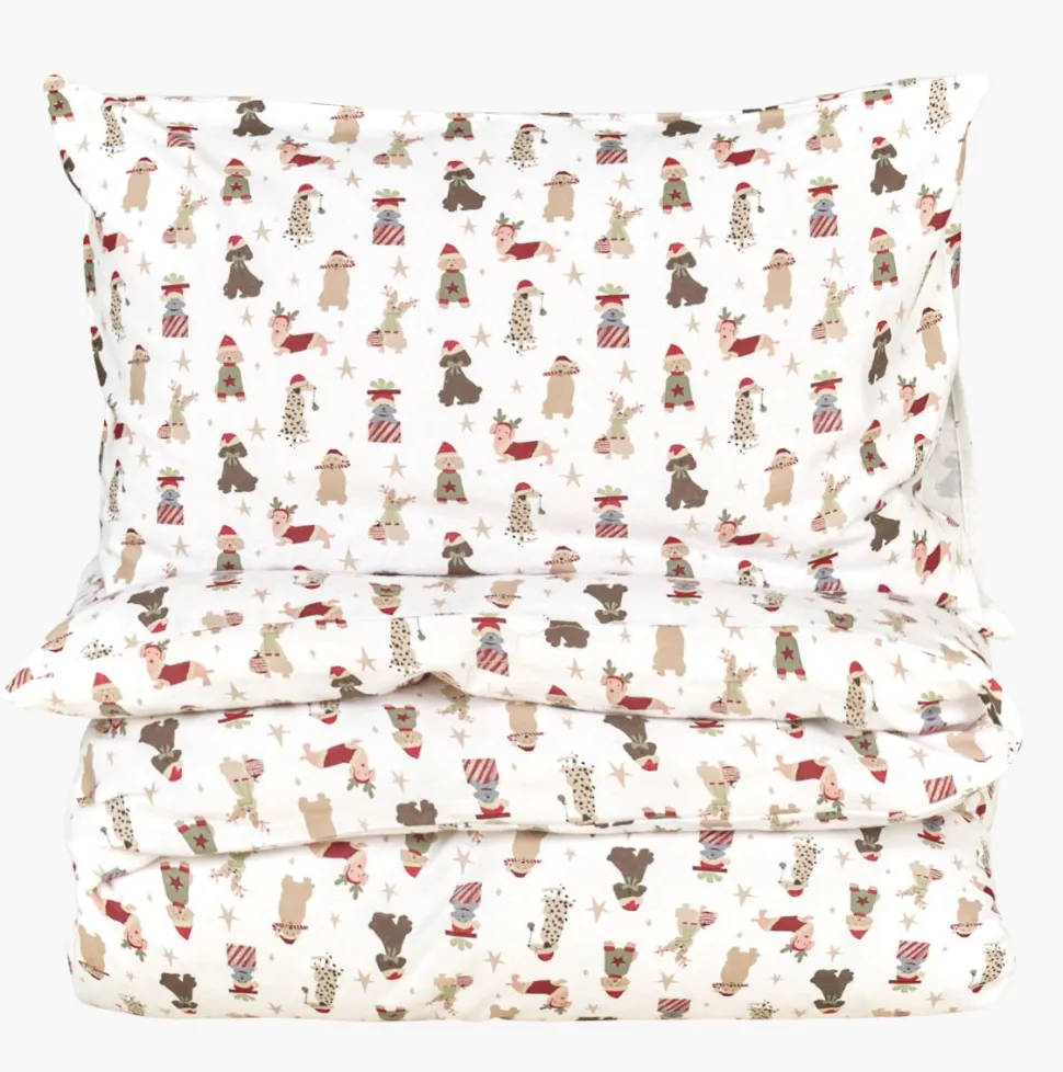 Flanell sengesett multi - 140x200+50x70 cm