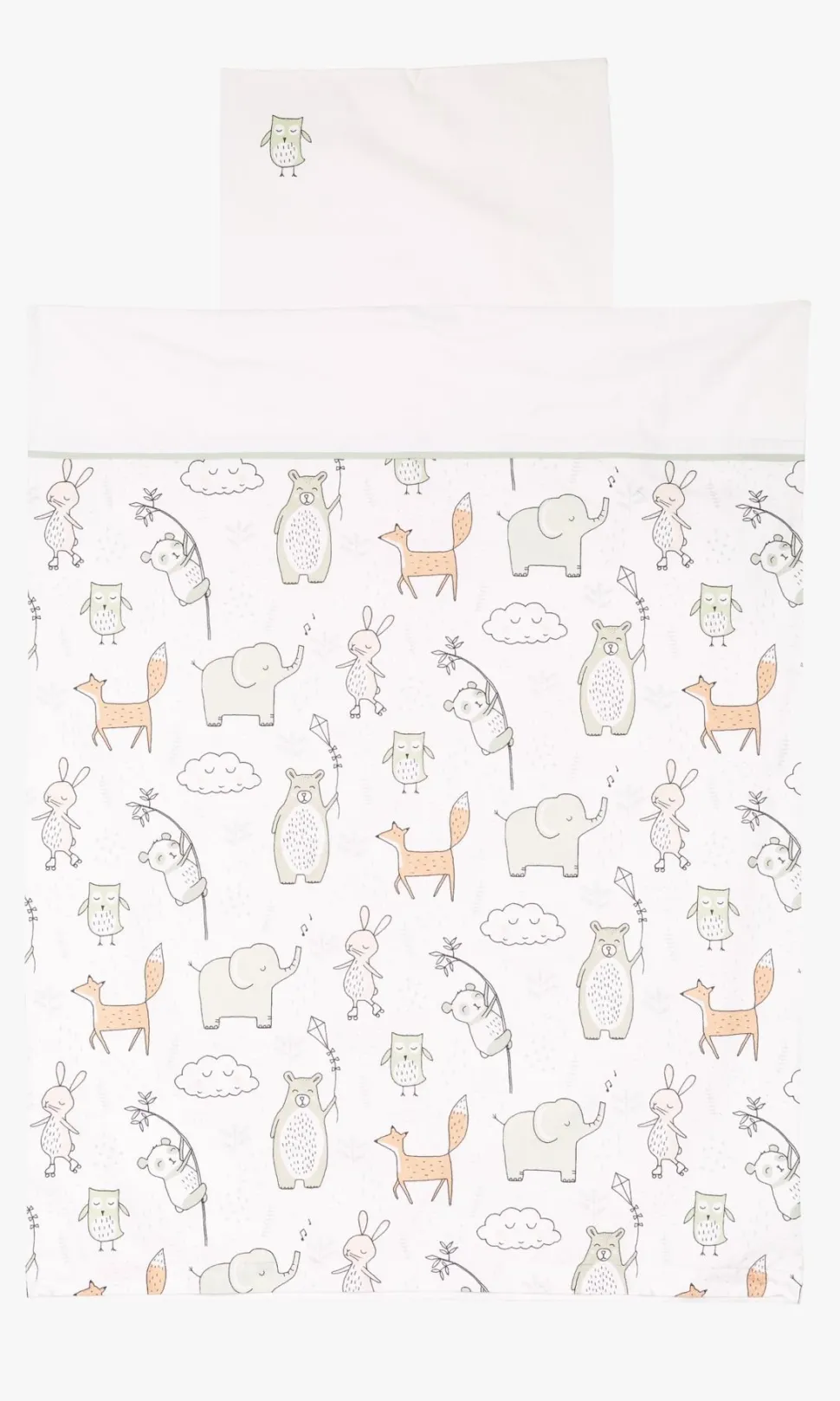 Flannel sengesett multi - 65x80 35x40cm