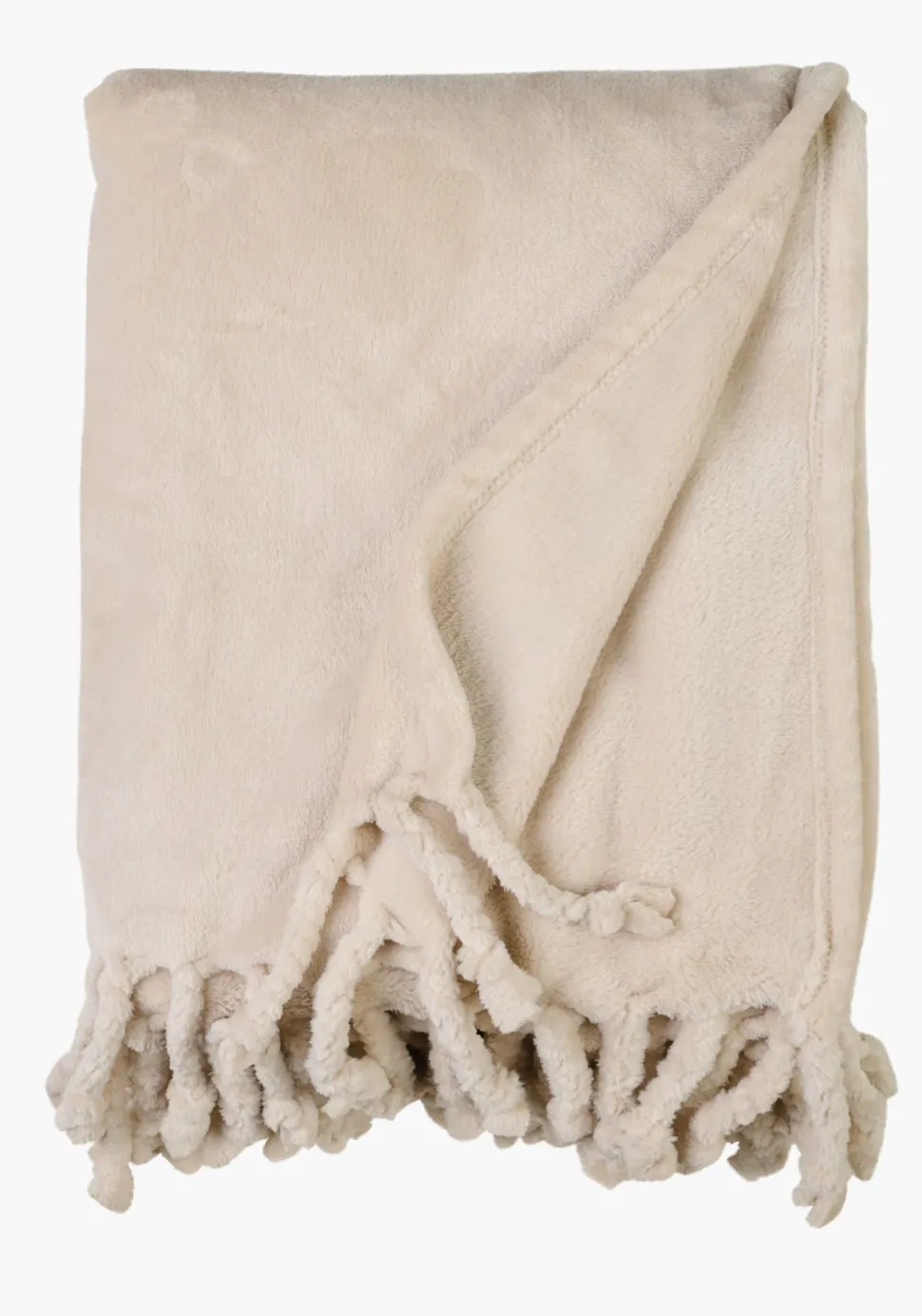 Fleecepledd lys beige - 130x170 cm