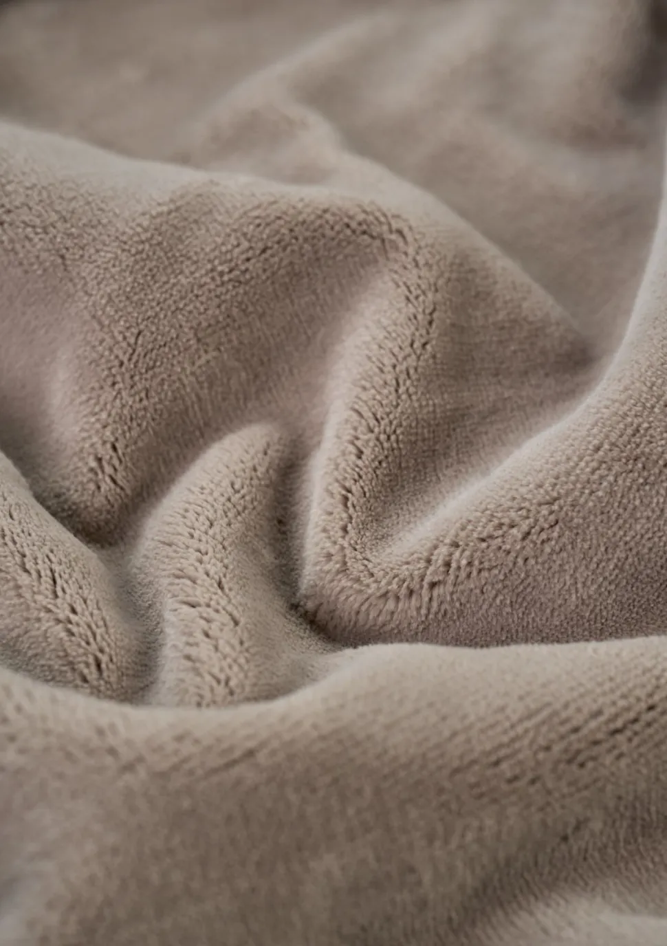 Fleecepledd taupe - 130x170 cm