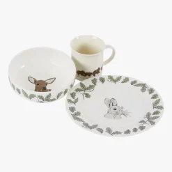 Frokostsett multi hvit - 20x20 cm
