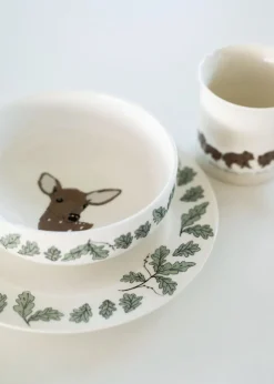 Frokostsett multi hvit - 20x20 cm