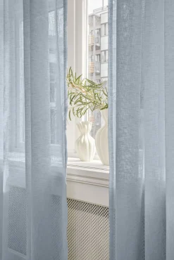 Gardin gråblå - 140x220 cm