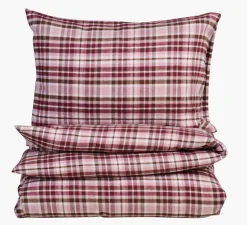 Garnfarget flanell sengesett multi rosa - 140x200 cm
