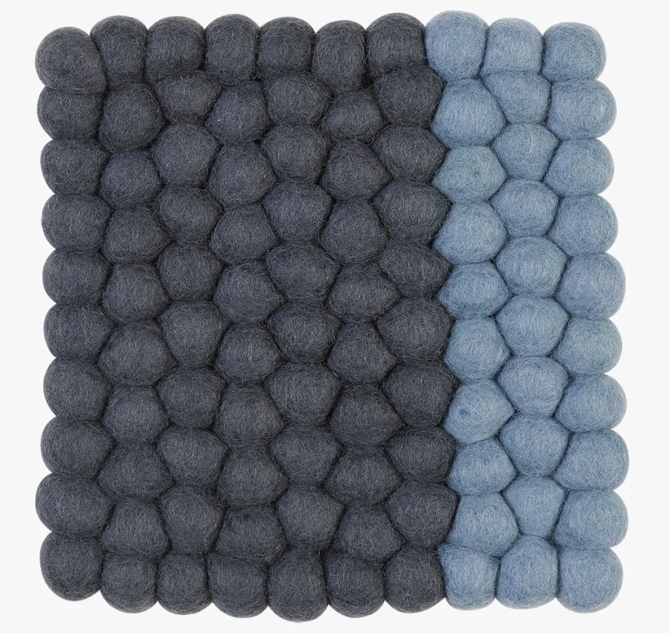Gryteunderlag blå - 21x21 cm