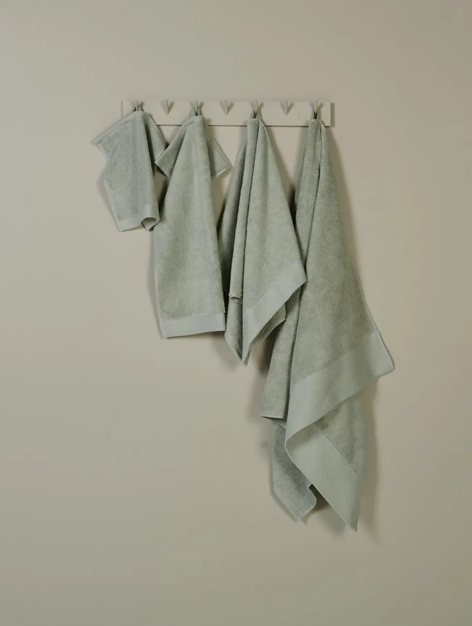 Håndkle lys grønn - 30x30 cm