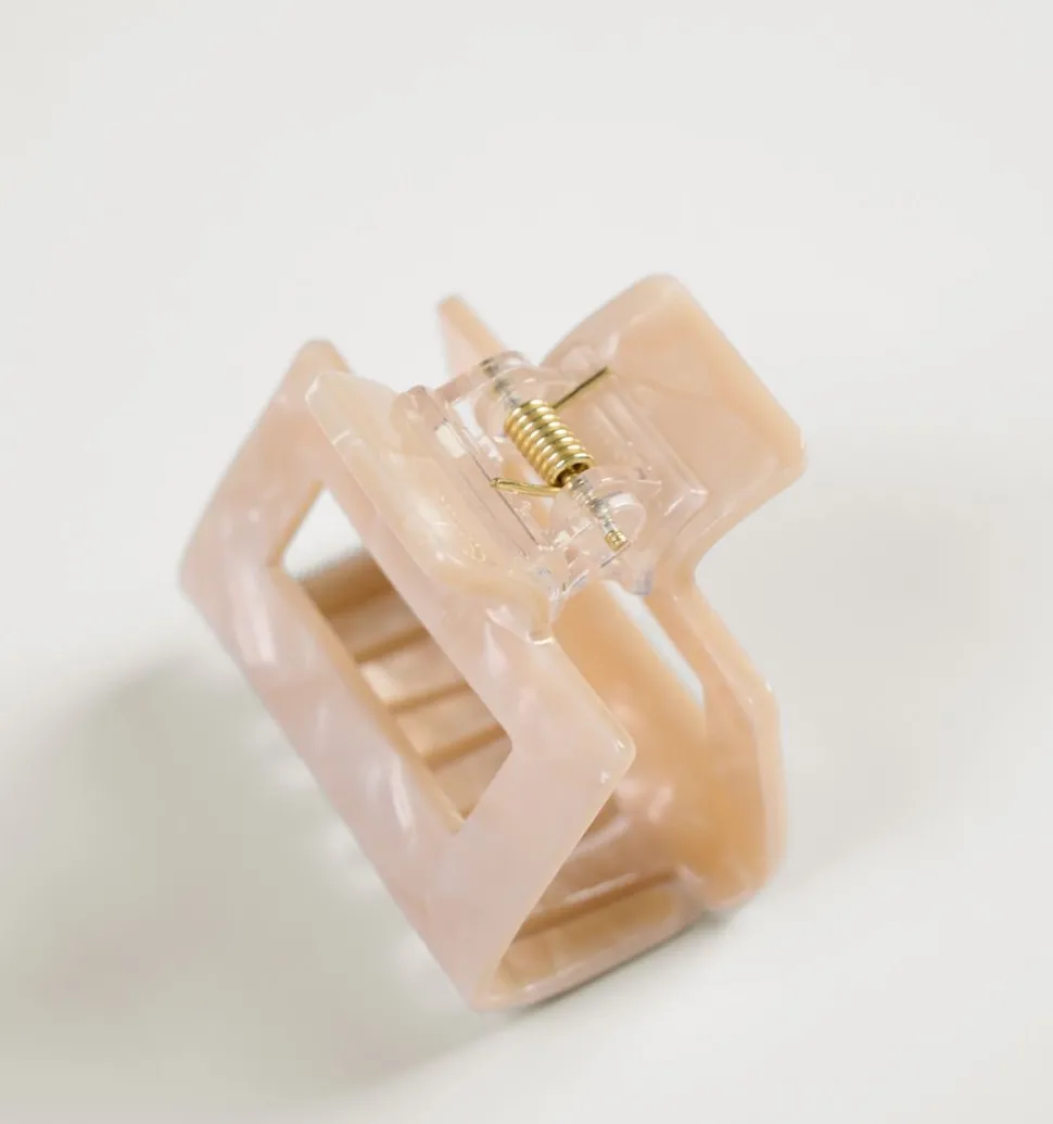 Hårklype beige - 3,8x5,1x4,5 cm